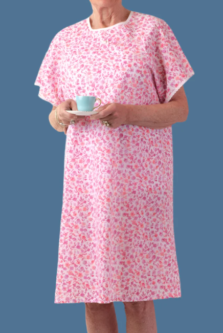 Preisgünstiges Baumwoll-Polyester-Nachthemd mit offenem Rücken