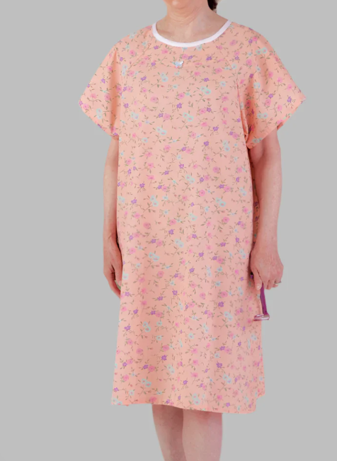Preisgünstiges Baumwoll-Polyester-Nachthemd mit offenem Rücken