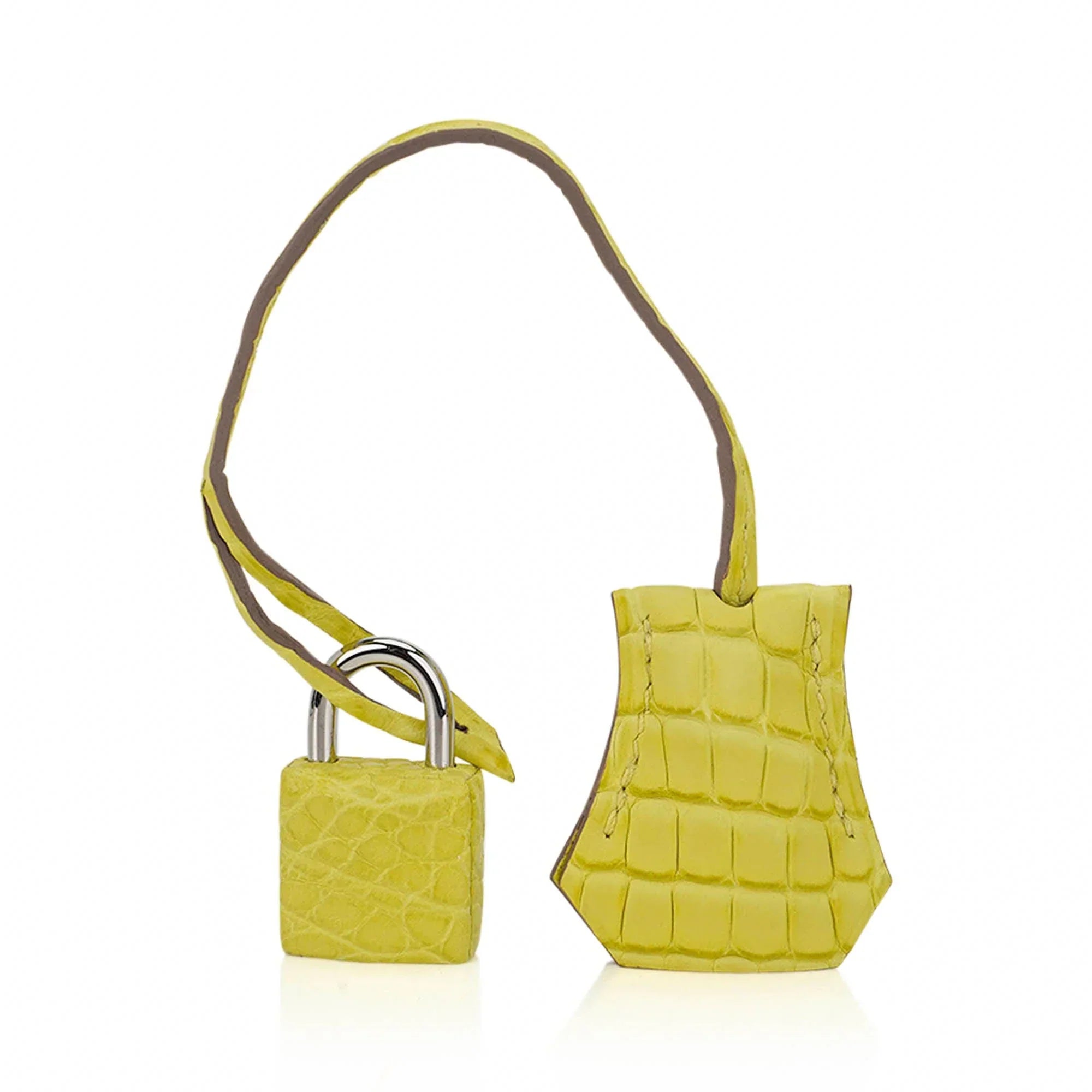 Birkin 25 Bag Lime Matte Alligator with Palladium Hardware