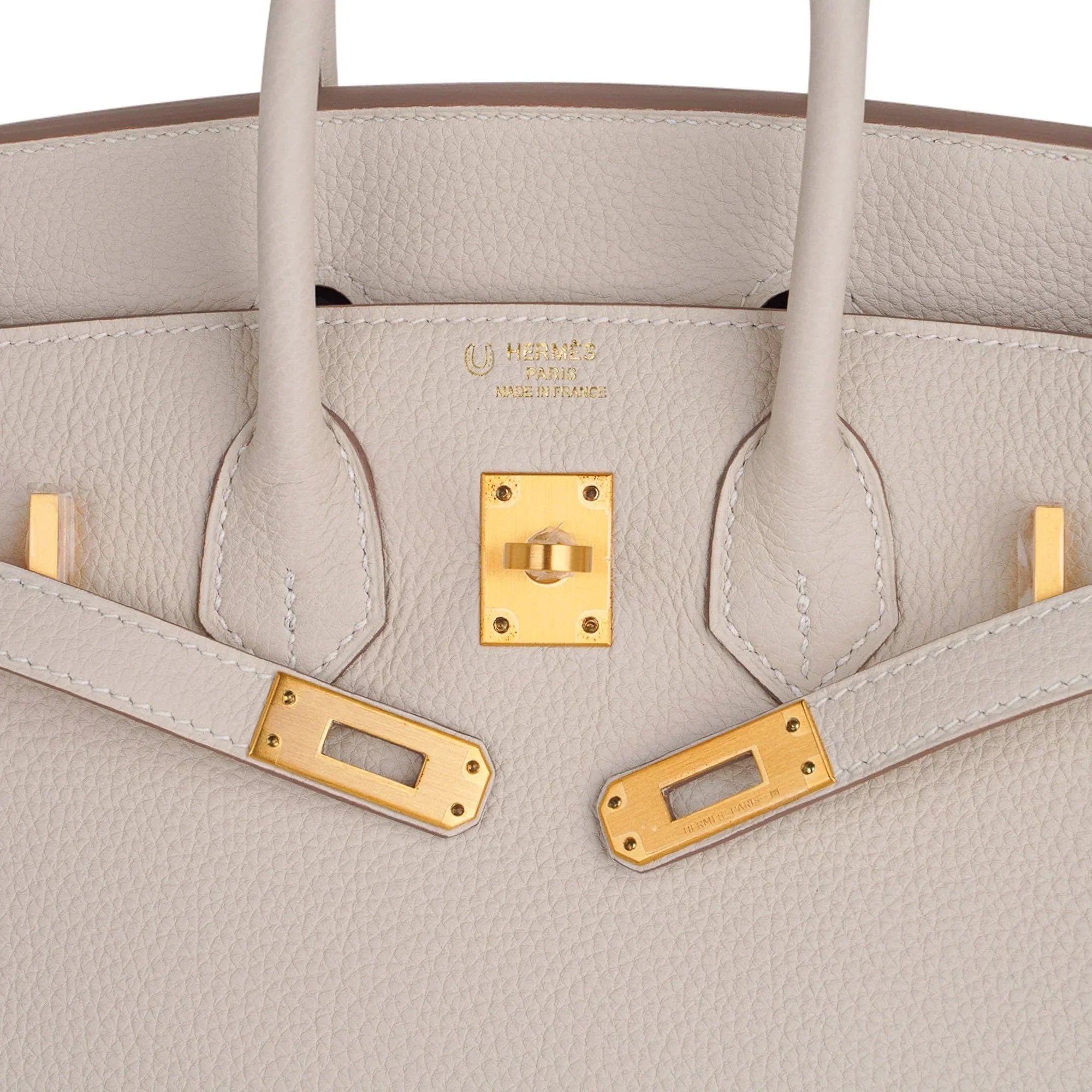 Birkin HSS 25 Bag Concrete with Pink Rose Pourpre Brushed Gold Hardware Togo